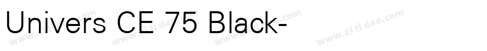 Univers CE 75 Black字体转换